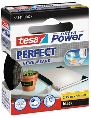 Tesa - Klebeband, 2.75MX38MM, Black