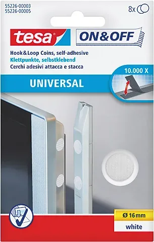 TESA Klettpunkte 16mm 552260000 weiss 8 St&uuml;ck