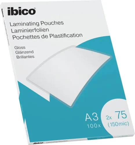 IBICO Laminiertasche A3 627319 glanz, 75my 100 Stk
