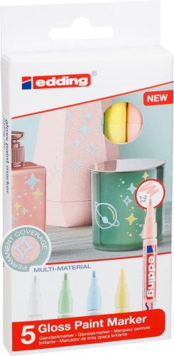 EDDING Gloss Paintmarker 751 1-2mm 751-E5-pas pastell 5 St&uuml;ck