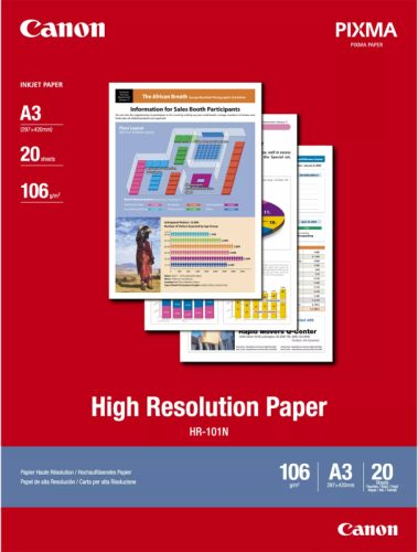 CANON Papier High Resolution A3 HR101NA3 InkJet 110g 20 Blatt