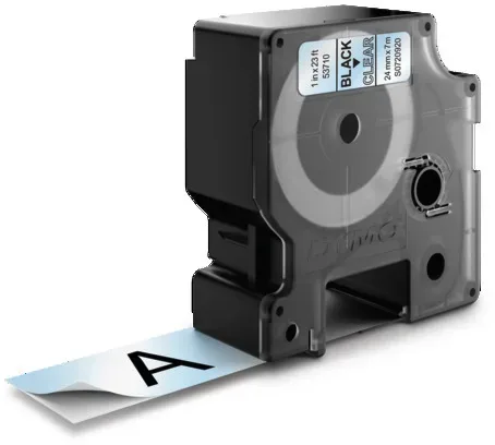 DYMO, DYMO Schriftband D1 S0720920 schwarz/transp. 24mm/7m