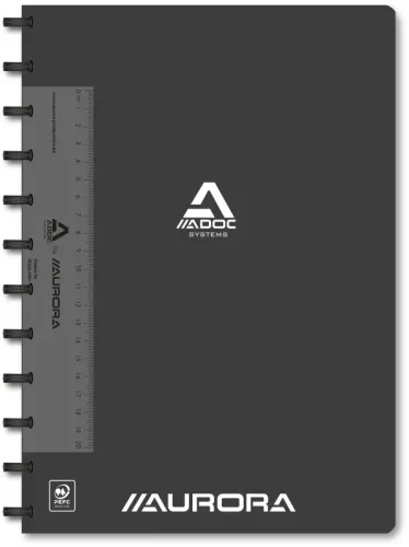 ADOC Notizheft A4 6099.74 kariert schwarz