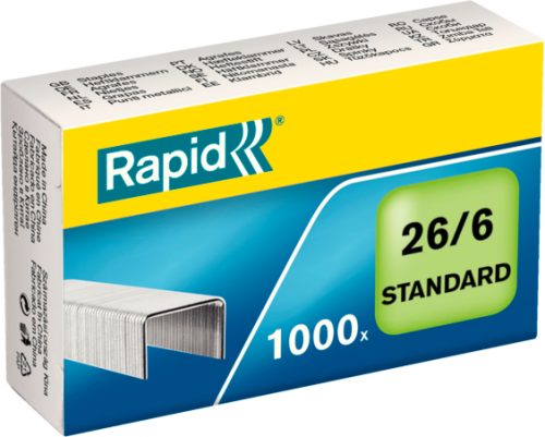 RAPID Heftklammern 26/6 verzinkt 24861300 max. 20 Blatt 1000 St&uuml;ck