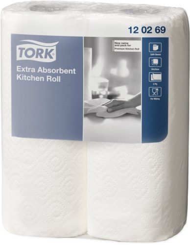 TORK K&uuml;chenrolle 473488 weiss, 2-lagig 2 St&uuml;ck
