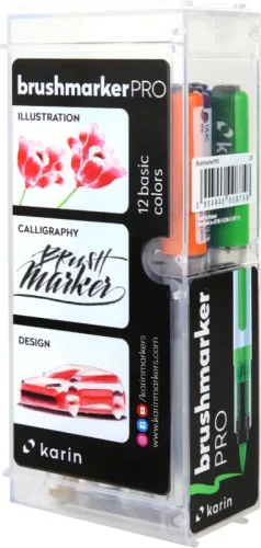 KARIN Brush Marker PRO 27C Basic colours 12 St&uuml;ck