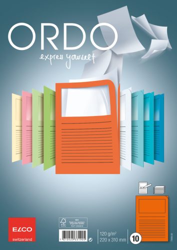 ELCO Organisationsmappen Ordo A4 73695.82 orange, Fenster 10 St&uuml;ck