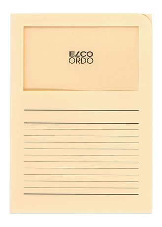 ELCO Sichth&uuml;lle Ordo 120g A4 29489.41 hellchamois, Fenster 100 St&uuml;ck