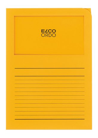 ELCO Sichth&uuml;lle Ordo 120g A4 29489.42 goldgelb, Fenster 100 St&uuml;ck