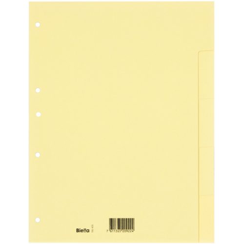 BIELLA Register Karton hellbraun A4 196405.00 5-teilig, blanko, 4 Loch