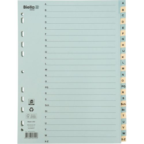 BIELLA Register Karton farbig A4 462444.00 A-Z
