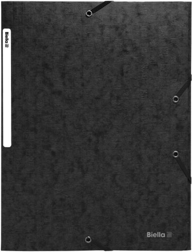 BIELLA Gummibandmappe A4 178400.02 schwarz, 590gm2 220 Bl.