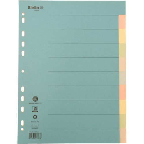 BIELLA Register Karton farbig A4 461410.00 10-teilig, blanko