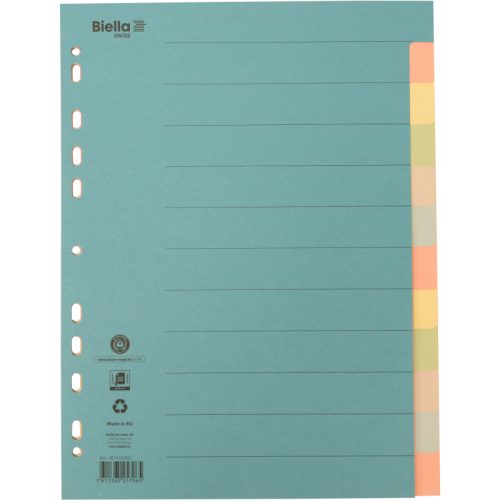 BIELLA Register Karton farbig A4 461412.00 12-teilig, blanko