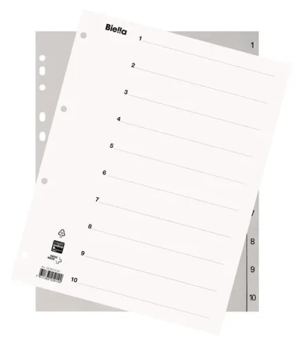 BIELLA Register PP grau A4 47841000 1-10