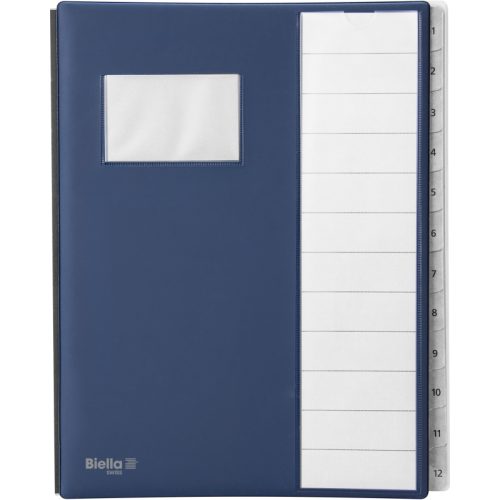 BIELLA Pultmappe Pronto A4 320412.07 dunkelblau, 12-teilig