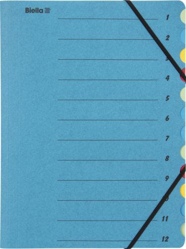 BIELLA Ordnungsmappe A4 328412.05 blau, 12-teilig