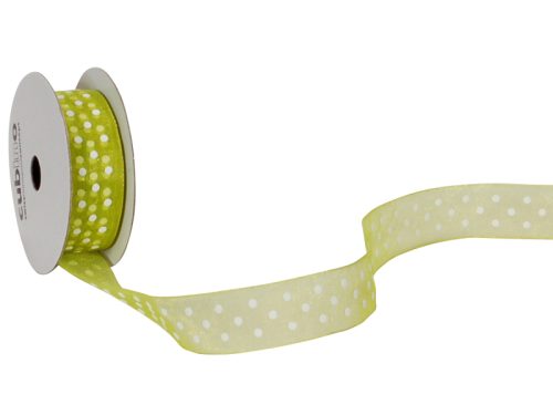 SPYK Band Cubino Dots 1748.1564 15mmx4m gr&uuml;n-weiss