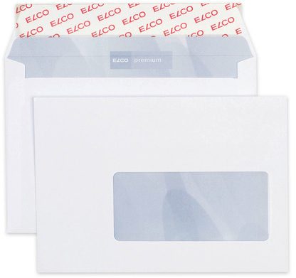 ELCO Couvert Premium m/Fenster C6 30696 100g, weiss 500 St&uuml;ck