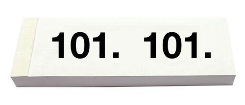 SIMPLEX Garderobenblock Nr. 101-200 13077 weiss 100 Blatt