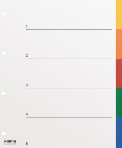 KOLMA Register PP grau XL A4 18.407.20 5-teilig, multicolor