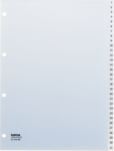 KOLMA Register transparent A4 21.314.00 1-31