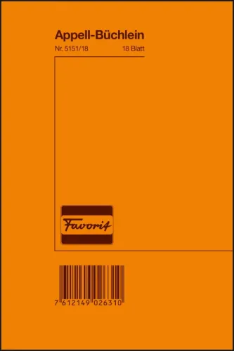 FAVORIT Apellbuch 12&times;18cm 5151/18 D 18 Blatt