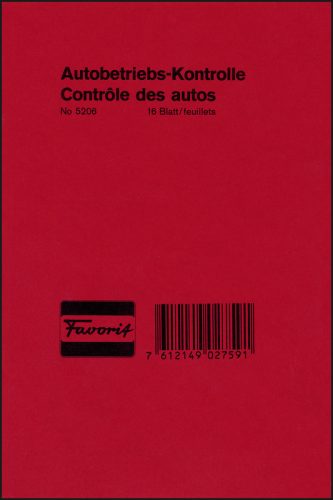 FAVORIT Autobetriebskontrolle D/F 5206 12,0&times;18,0cm 16 Blatt