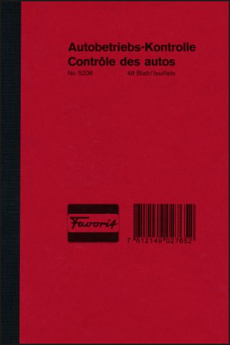 FAVORIT Autobetriebskontrolle D/F 5208 12,0&times;18,0cm 48 Blatt