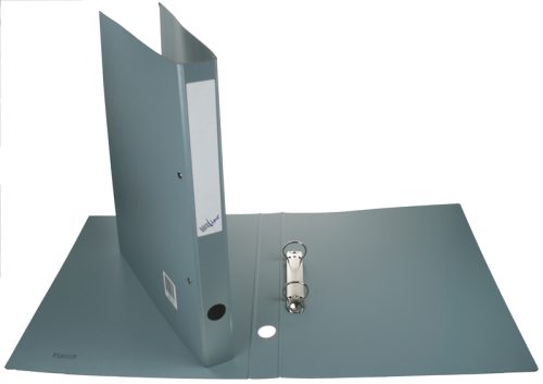 B&Uuml;ROLINE Ringbuch A4 680009 grau 2 Ringe/3cm, Greifloch