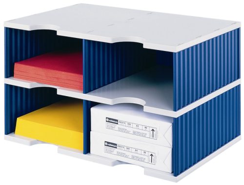 STYRO Styrodoc duo Jumbo 268-02223 grau/blau 4 F&auml;cher