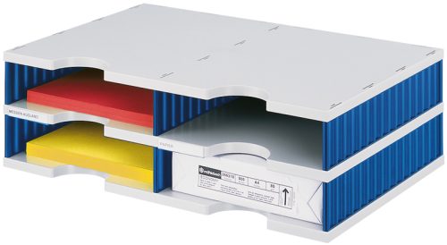 STYRO Styrodoc duo Grundheinheit 268-02021.38 grau/blau 4 F&auml;cher