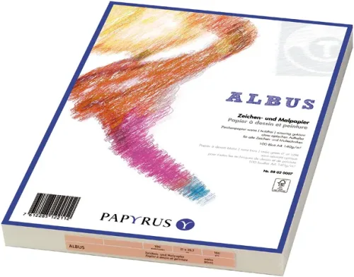 Papyrus -  Zeichenpapier A4,100 Blatt, 1 Stück, Weiss