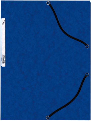 B&Uuml;ROLINE Gummibandmappe A4 460694 blau, Karton