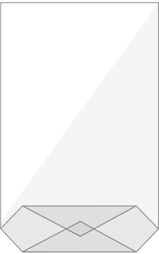 B&Uuml;ROLINE Kreuzboden Beutel 95&times;160mm 423001 transparent 10 St&uuml;ck
