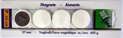 B&Uuml;ROLINE Magnet 37 mm 392630 weiss 4 St&uuml;ck