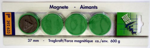 B&Uuml;ROLINE Magnet 37 mm 392633 gr&uuml;n 4 St&uuml;ck
