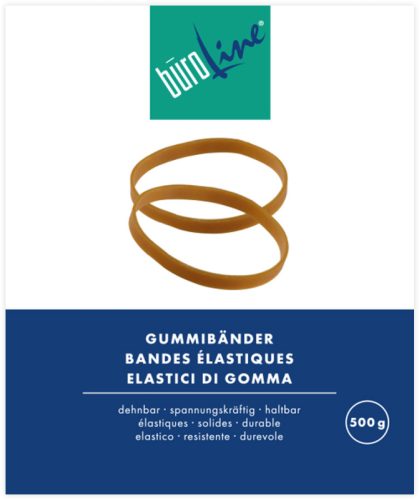 B&Uuml;ROLINE Gummib&auml;nder 90x3mm 155433 braun, &oslash; 60mm 500g