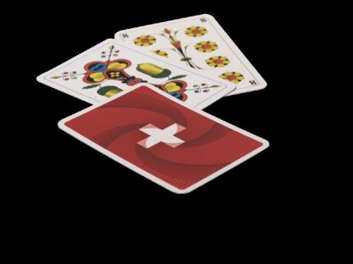 AGM&Uuml;LLER Jasskarten Swiss Flag 57x89mm 106801112 Jass-Figuren DE