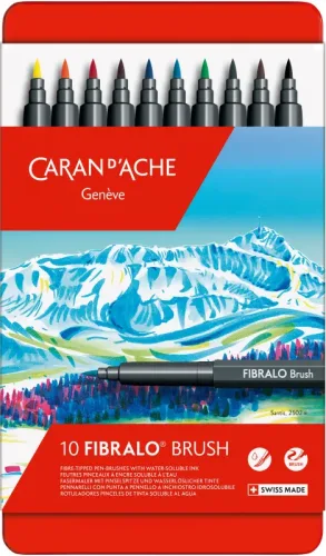 Caran d'Ache - Filzstift im Metalletui, 10 Stück, Multicolor