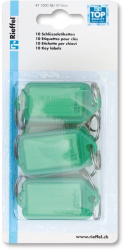 RIEFFEL Schl&uuml;sseletiketten 38x22mm KT1000SB1 vert 10 St&uuml;ck