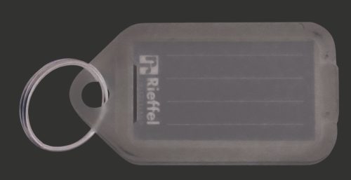 RIEFFEL Schl&uuml;sseletiketten 38x22mm KT1000TRA transparent 100 St&uuml;ck