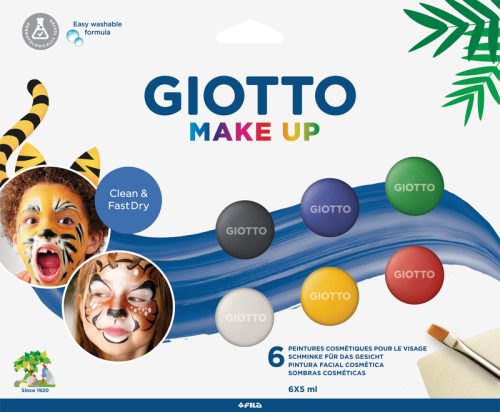 GIOTTO Schminkfarben Make-Up F476300 Basic Colours 5ml 6 St&uuml;ck