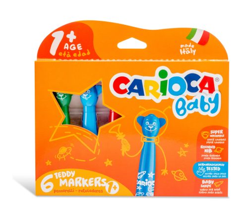 CARIOCA Fasermaler Baby Teddy 003413 ass. 6 St&uuml;ck