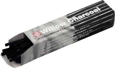 TALENS Holzkohle mitteldick 96000030 25 St&auml;bchen