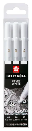 SAKURA Gelly Roll 0.3/0.4/0.5mm POXPGBWH3C White 3 St&uuml;ck