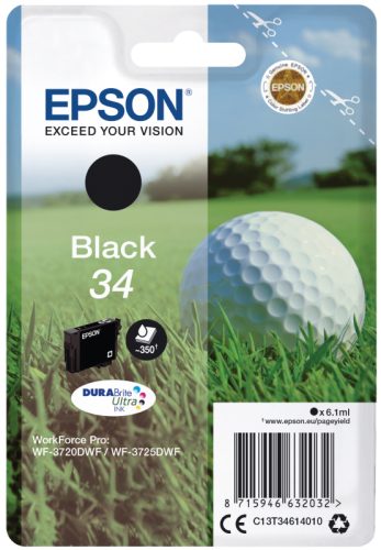 EPSON Tintenpatrone schwarz T346140 WF-3720/3725DWF 350 Seiten