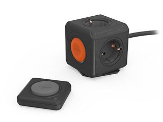 Allocacoc 1642Sz - Abzweigstecker (Schwarz)
