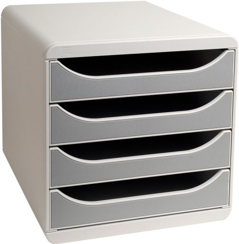 EXACOMPTA Schubladenbox grau 310041D 4 F&auml;cher