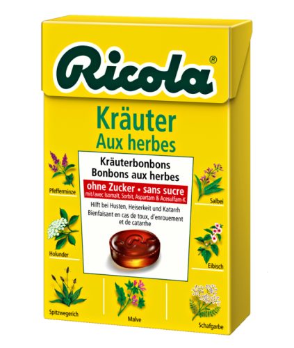 Ricola Original Bonbons ohne Zucker mit Stevia (50 g)